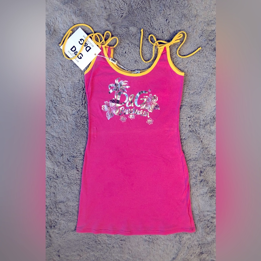 Vintage Pink Dolce and Gabbana Swim Coverup- Brand New With Tags